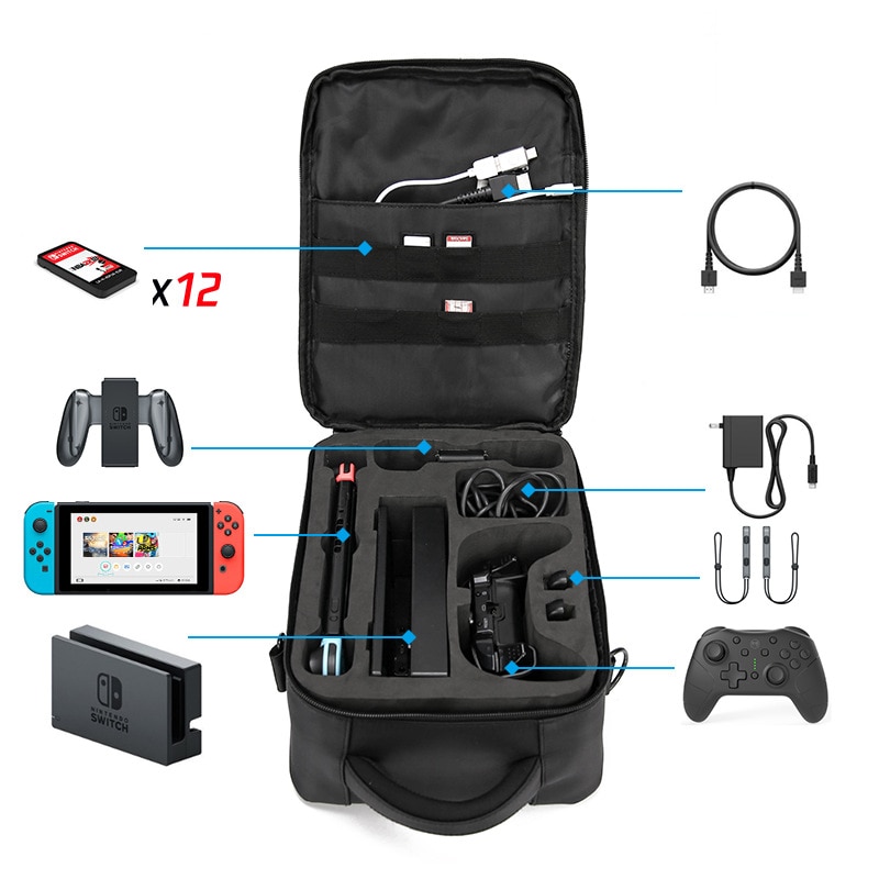 Shoulder Bag Portable Storage Travel Carrying Backpack for Nintend Switch Accessories Joy-con Game Host for Nintendo Switch