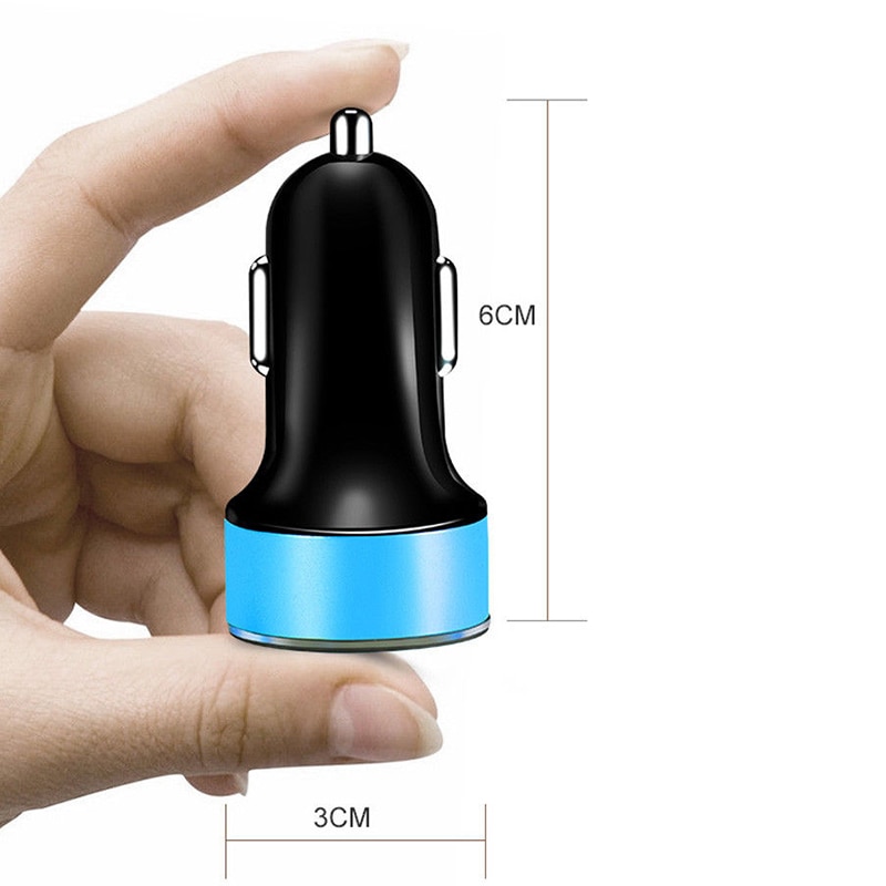 Dual USB Car Charger Adapter LED Display 5V 3.1A Fast Charging Auto USB Universal Car Phone Charger for Smart Phone