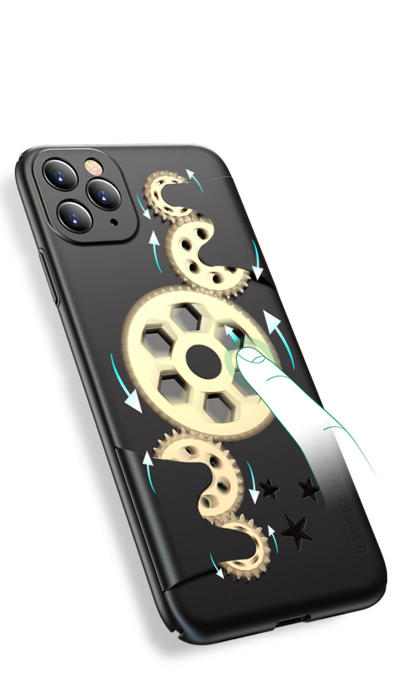 JONSNOW Mechanic Rotary Decompression Gear Cases for iPhone 11 Pro Anti-fall Protection Hard Cover for iPhone X XR XS Max Cases