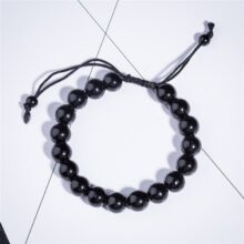 Black Obsidian Stone Bracelet Black Obsidian Stone Bracelet
