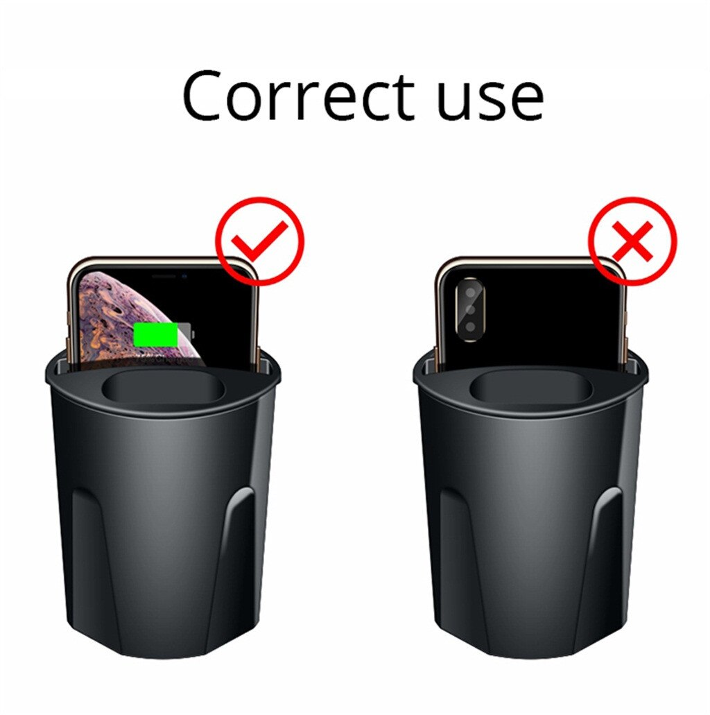 Car Wireless Charger 3 in 1 For IPhone 11 10W Wireless Charger Cup with USB for iPhone 11/Pro/Pro Max for Airpods 2th